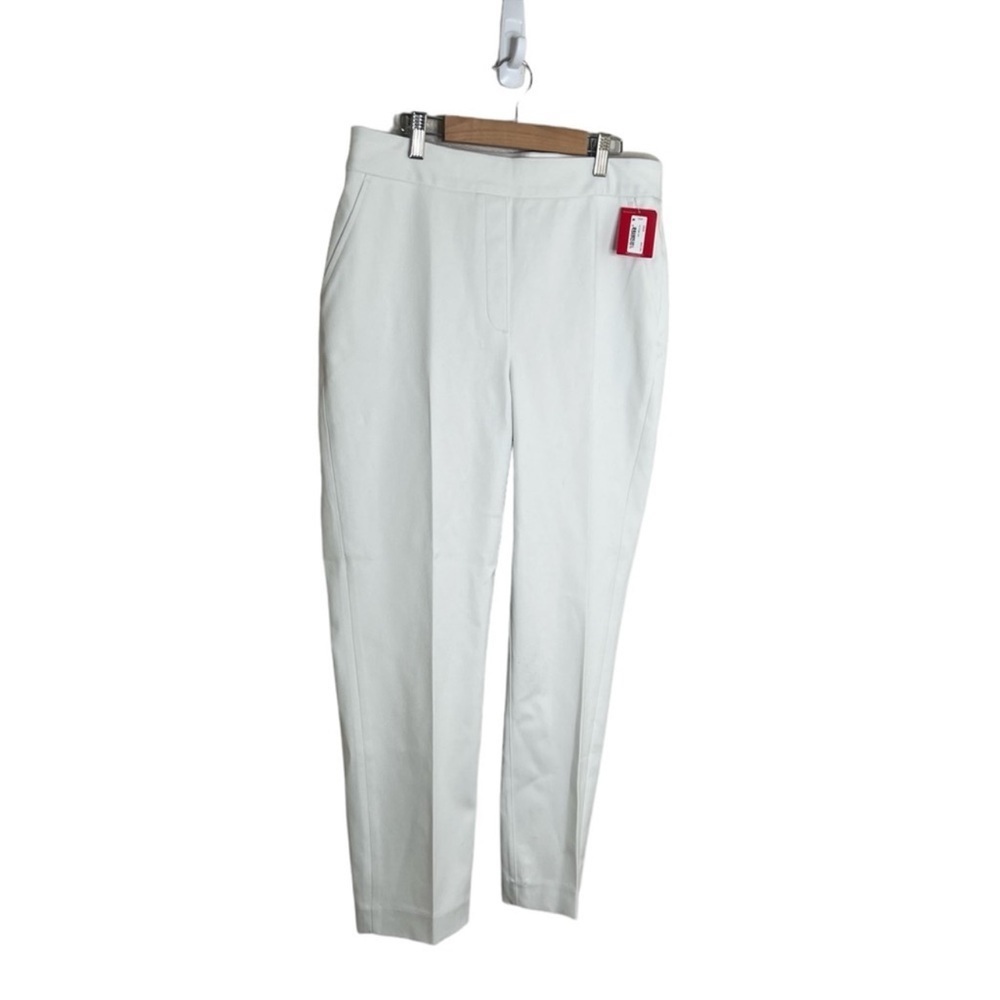Spanx On-the-go White Ankle Slim Straight Pants - Picture 4 of 13